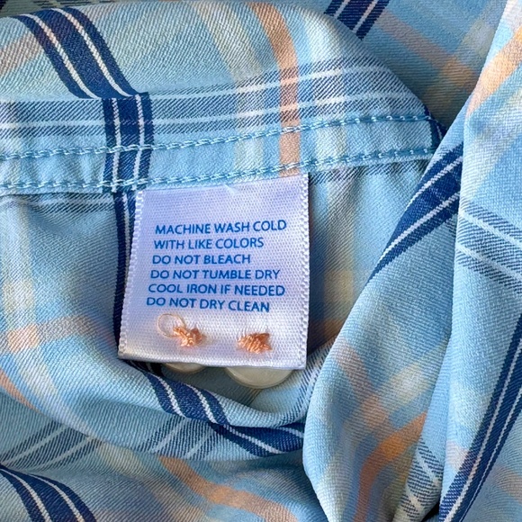 Southern Tide Medium Performance Button Down Shirt Light Blue Plaid - Picture 6 of 14